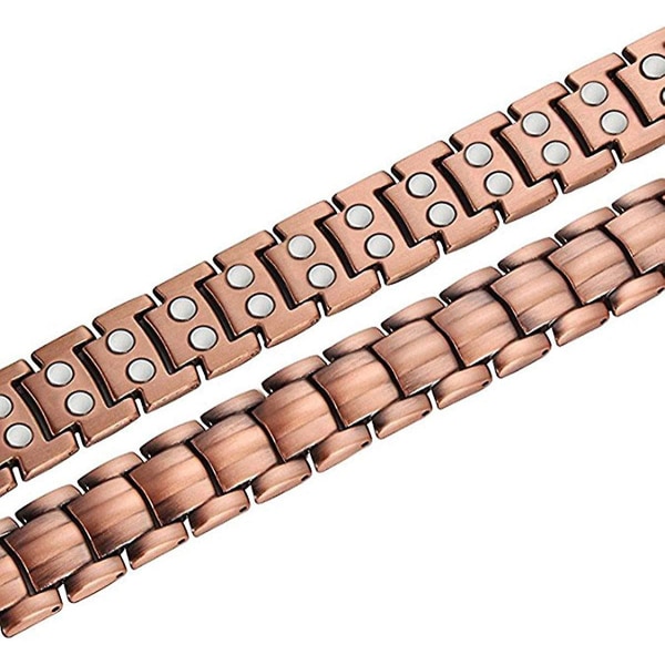 WABJTAM kopparmagnetarmband för män Lindrar artritsmärta Elegant 99,99 % ren koppararmband med kraftfulla dubbelradiga magneter