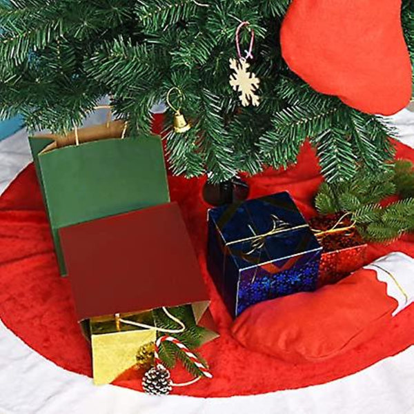 10 st röda och gröna julklappspåsar i papper (21*11*27CM)