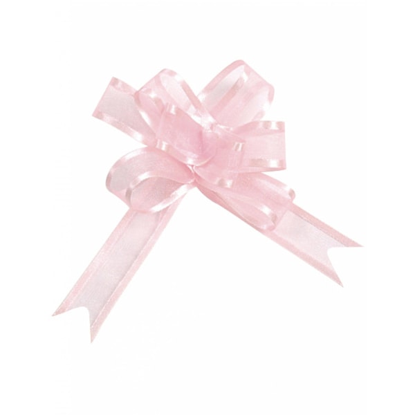 5 Mini rosa organdi-rosetter 16 mm