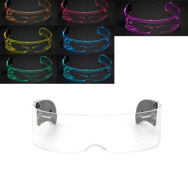 Fargerike El Wire Luminous Glasses New Year Christmas Party Led Light Up Eyewear