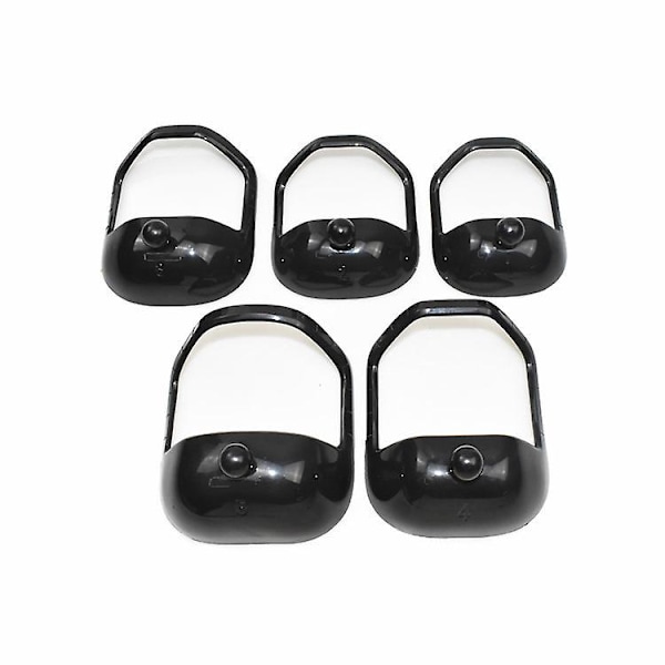 Goatee-mall för rakning, set med 5 storlekar Goatee Outliner Kit för män, grooming-presentset för alla skägg, använd med en skäggtrimmer eller rakkniv för styling (svart)