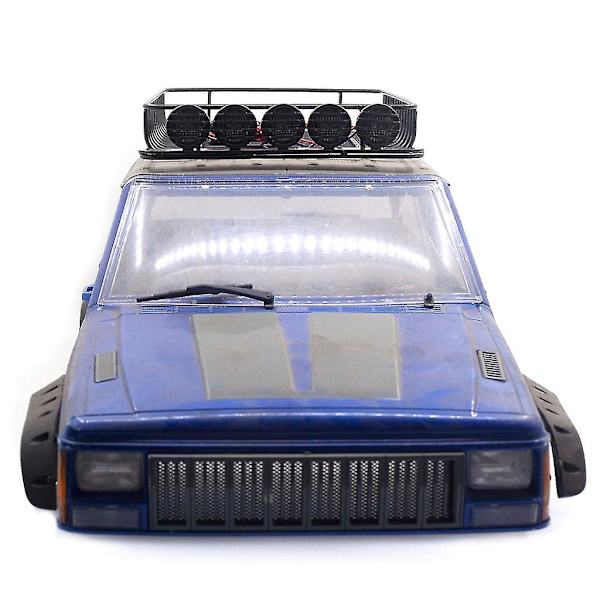 Metalltakräcke med dekorativa ljusdelar för 1/10 Scx10 Trx4 D90 Tf2 Cc01 Rc Crawler Biluppgraderingstillbehör