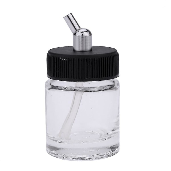 10 st Airbrush glasflaskor Air Brush flaska (burkar) med 30-vinklar adapterlock Montering Används på Airbrushes Julklapp_WJNIV