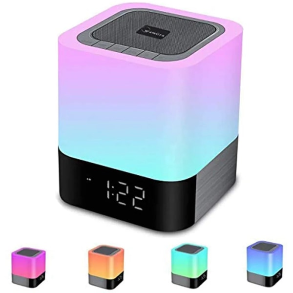 Väckarklocka med Bluetooth -högtalare-Touch Light-Night Light