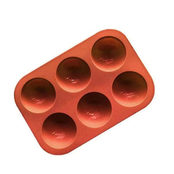 Svart 2 st 6 hål silikonformar bakning halv cirkel bakform diy hantverk tårta muffins Z24402
