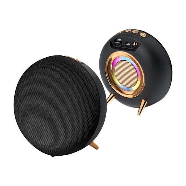 BS-36D Trådlös Bluetooth-högtalare Subwoofer Utomhus Bärbar Minihögtalare Med Färgglad Nattlampa