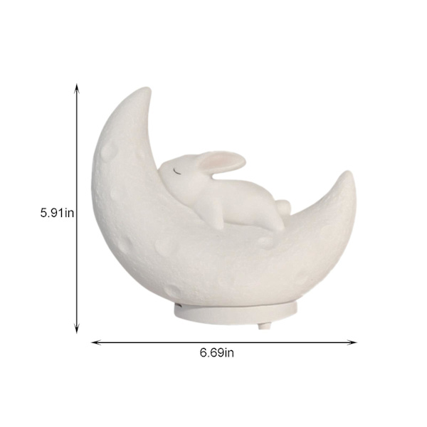 Favorit Crescent Rabbit Bluetooth-högtalare söt presentljud Beat-lampa nattassistans sovande mjuk effekt,-S-anslutning, plug-in-kortuppspelning