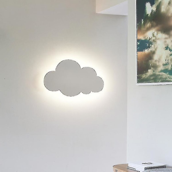 Væglampe Shape Of The Cloud Væglamper Indendørs Moderne Led Vægbelysning Vægspotlight Børneværelse Lys Lampeskærm lavet af akryl med indbygget L