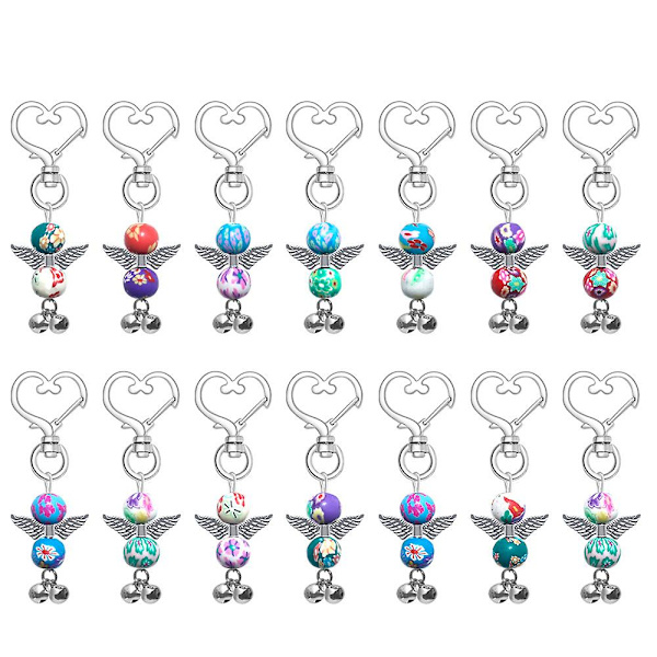 Tack Tag Guardian Angel Nyckelringar Garnpåse 24 Set Diy Prydnad