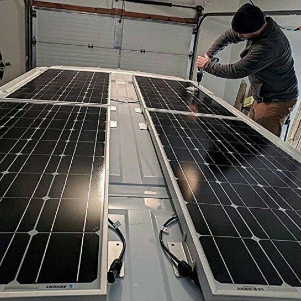 Aurinkopaneeli Z-kiinnike tasakattoinen huvivene RV Mount alumiiniseossarja (8 kpl)