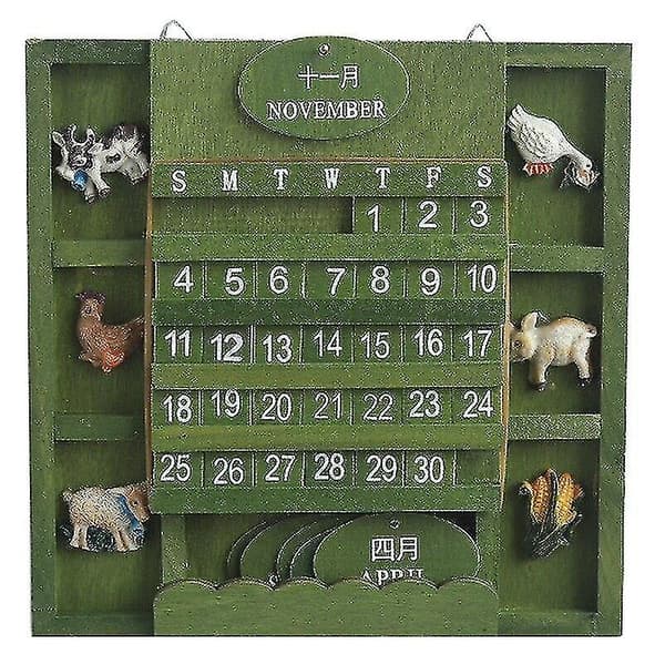 Trädekorativ kalender Trä Heminredning Present Special