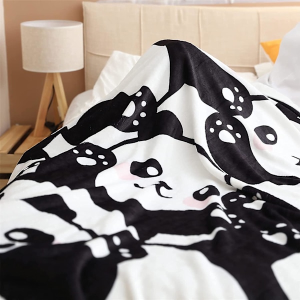 Panda Filt Sherpa Fleece Filt Tecknad Panda Mönster Lättviktig Filt För Säng Soffa Resor Barn Tonåringar Födelsedagspresenter (127 cm X 152 cm) (panda 7)
