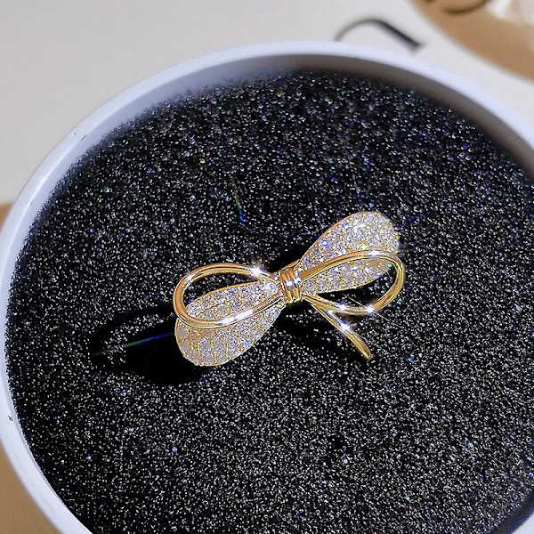 Sødt sløjfe pins brocher til kvinder mode personlighed elegant luksus tilbehør fest bryllup gaver krave spænde pin