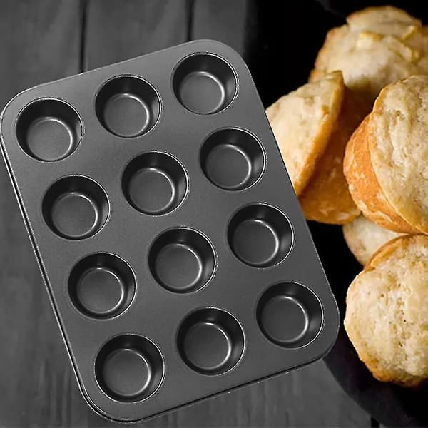 12 hål Non-stick rund Cupcake form Pan Muffin bricka B