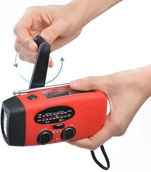 Vevaradio med solceller och vev
