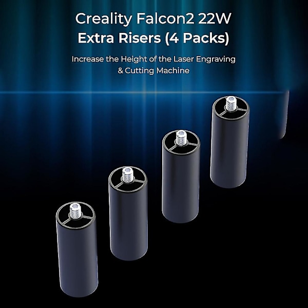 Creality 4 kpl Falcon 2 lisäkorokkeet alumiinia korkeuden nostoon laserleikkuriin ja kaiverruskoneeseen 56 mm