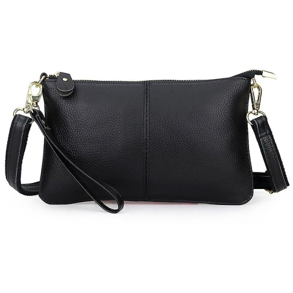 Läder handledsväska plånbok liten kuvertväska crossbody väska för kvinnor