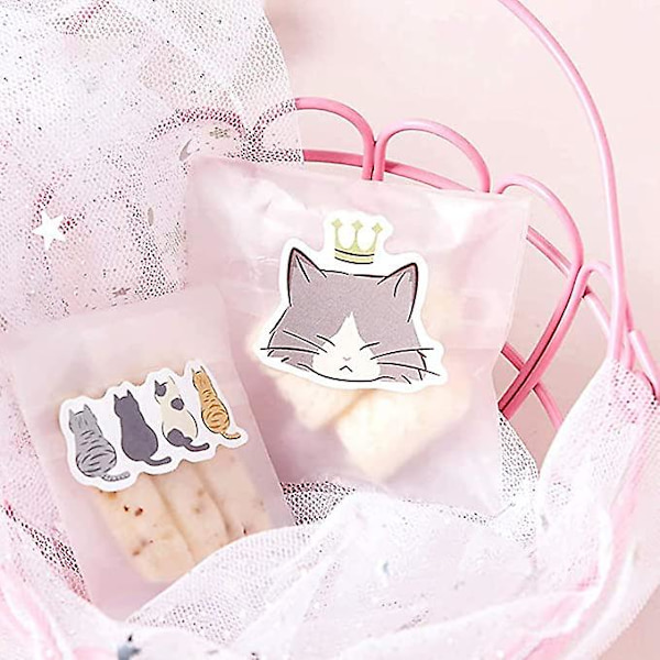 GHYT Laptop Stickers Decals, 45 stk. Boks DIY Dekoration Super Cute Cats Stickers til Laptop, Planlæggere, Scrapbog, Kuffer, Dagbog, Notesbøger, Album