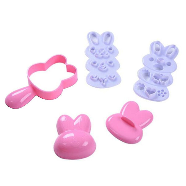 Liten Risbollform Set, Söt Cartoon Mönster DIY Sushi Bento Nori Risform