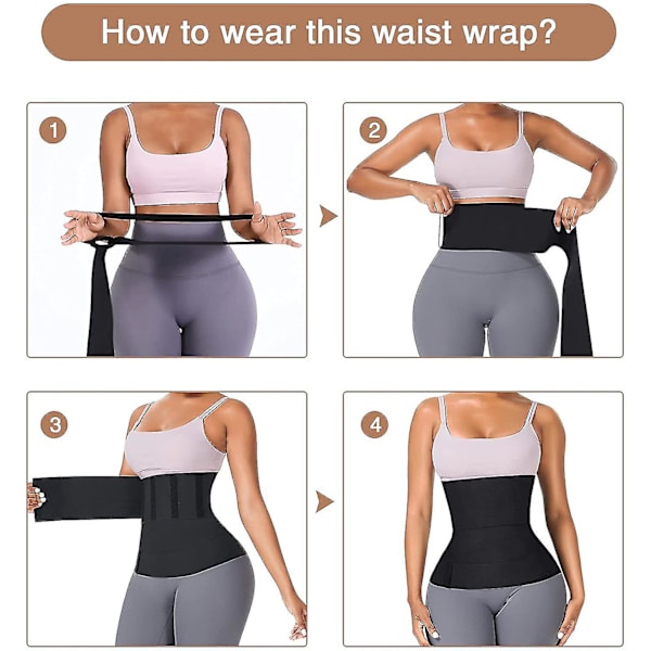 Midjeformare för Kvinnor Sauna Bälte Mage Wrap Plus Size (3m)