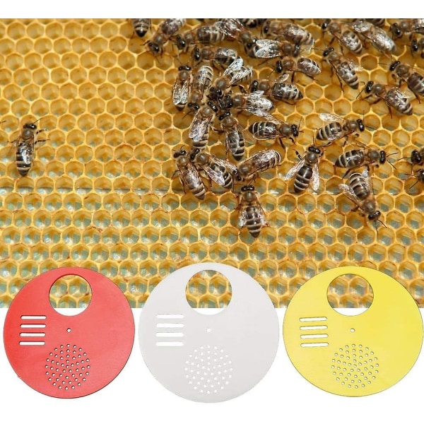 Hunajakennoovi 12 kpl Pesän ovi Muoviset mehiläismehiläiset tuuletusaukot Pyöreät sisääntulolevyt mehiläishoitolaitteet