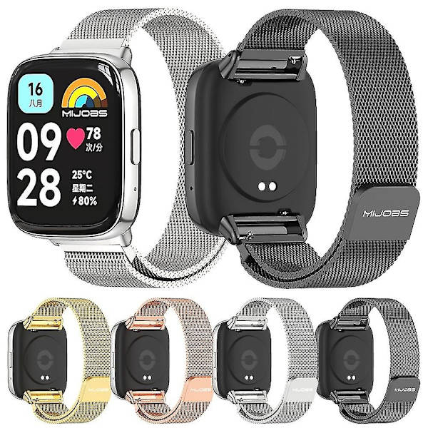 Magnetisk metalrem til Redmi Watch 3 Lite / Watch 3 Active