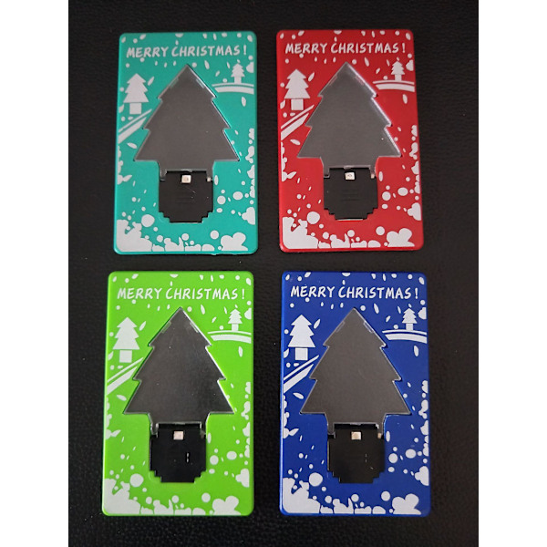 Fällbar LED-ficklampa, 10 st Jul Mini LED Kreditkortslampa Bärbar Kort Ficklampa Plånbokslampa För Heminredning slumpmässig färg