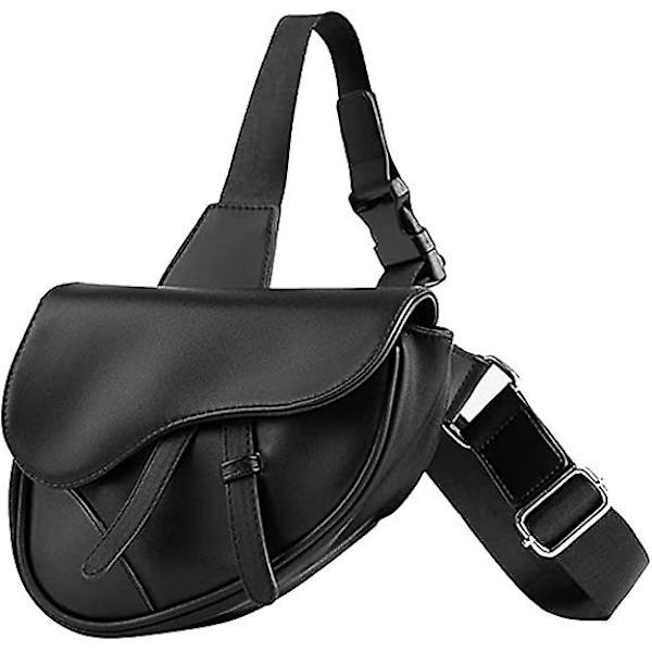 Sling Bag Fashion Sadeltaske Læder Crossbody Rygsæk Daypack til Mænd & Kvinder