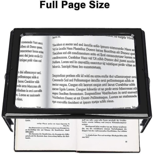 Leseforstørrelsesglass Forstørrelsesglass med lys, 3x forstørrelse Leseforstørrelsesglass