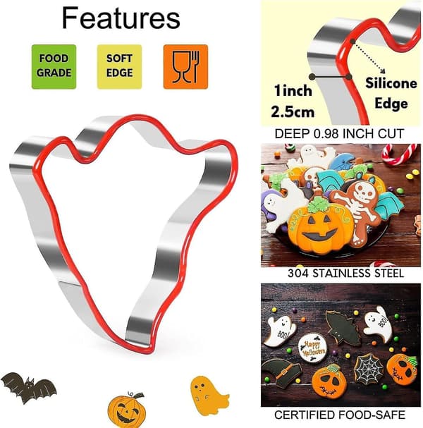 Halloween-kakformar Set - 5 Stycken i Rostfritt Stål