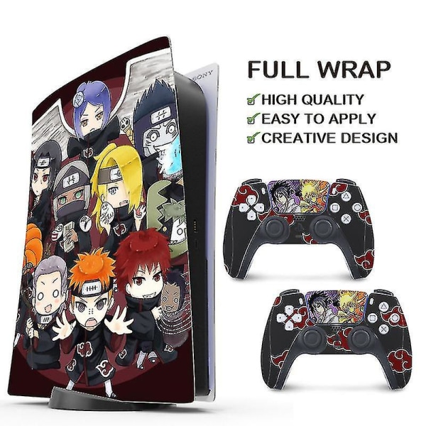 Playstation 5 PS5 Console Sticker Diskkontroller Naruto Decal Cover Decor