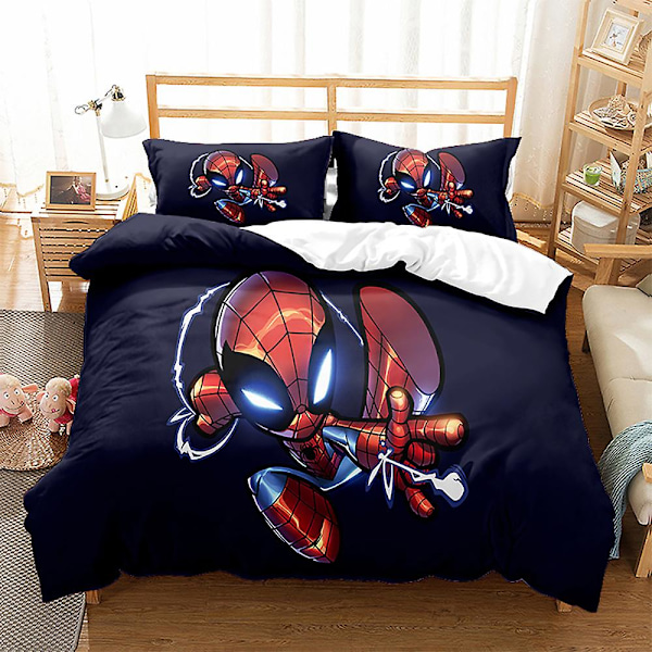 3D Digitaltryck Marvel Spider-Man Serie Örngott Täcke Överdrag Sängkläder Tredelad Set ZZX15 180*200cm -ZHENV（180*200cm）