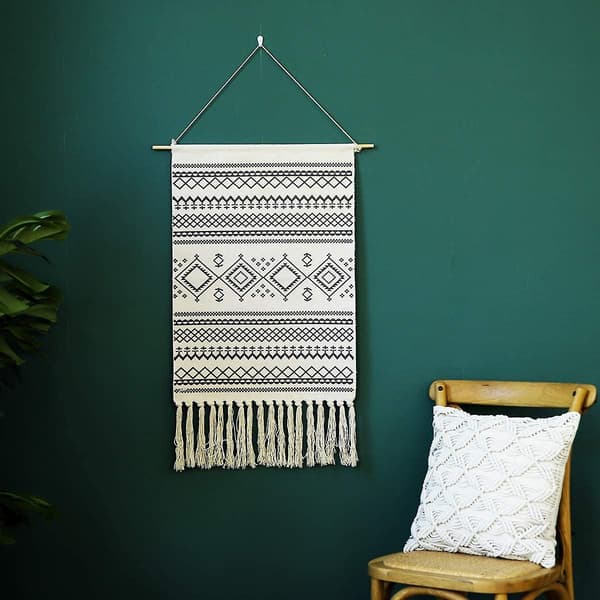 Makramé Vävda Väggbonader, Väggkonst Boho Chic Bohemisk Heminredning Geometrisk Konstdekor Boho Bakgrund