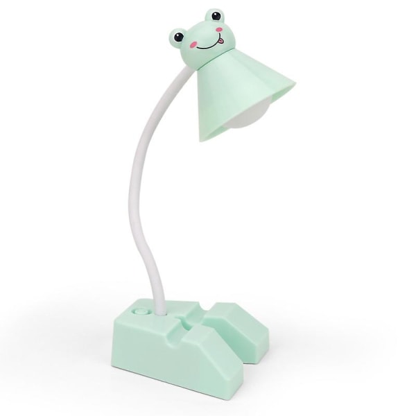 Ghyt bordlampe natlys til soveværelse, mini børns tegneserie foldbar LED-bordlampe USB-opladningslampe læse øjenbeskyttelseslampe til børn (grøn frø)