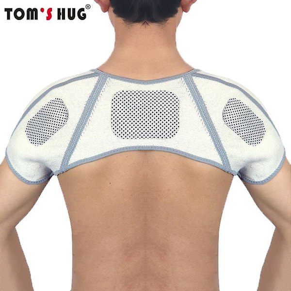 Tom's Hug Brand Selvbærende Bælte Rygstøtte Skulderbeskytter Bambus Kul Støtte Gym Sport Skades Ryg Pad Bælter Hold Varme-mørkegrå（XL，Mørkegrå）