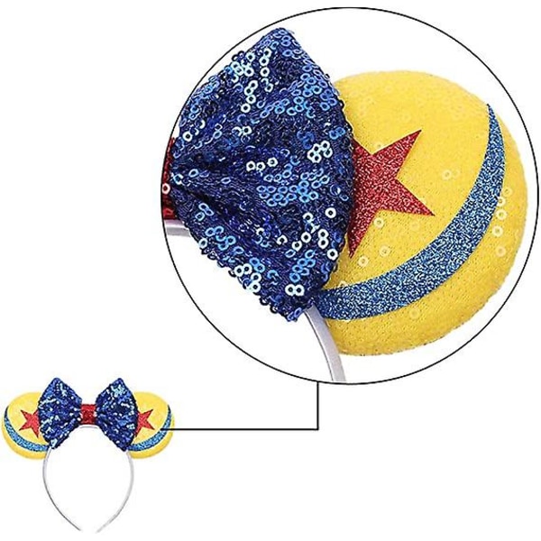 WABJTAM Mus Ear Bow Pannband, Glitter Party Princess Dekorativ Cosplay kostym för tjejer och damer