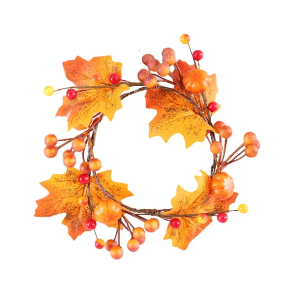 6 st Halloween Thanksgiving-krans Lönnbär Ljus Mini-Girland Orange Pumpor för Bordsdekoration (Standard)