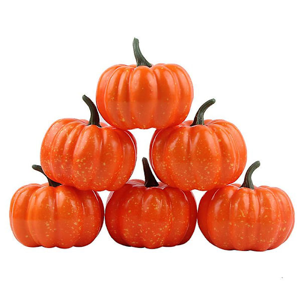 Simuleringsfoam pumpa 6 set Halloween dekoration pumpa simuleringsgrönsak leksak