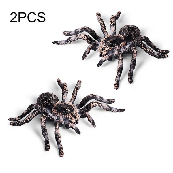 2 kpl Simuloitu hämähäkkimalli Realistinen muovinen hämähäkkihahmot lasten opetuslelu