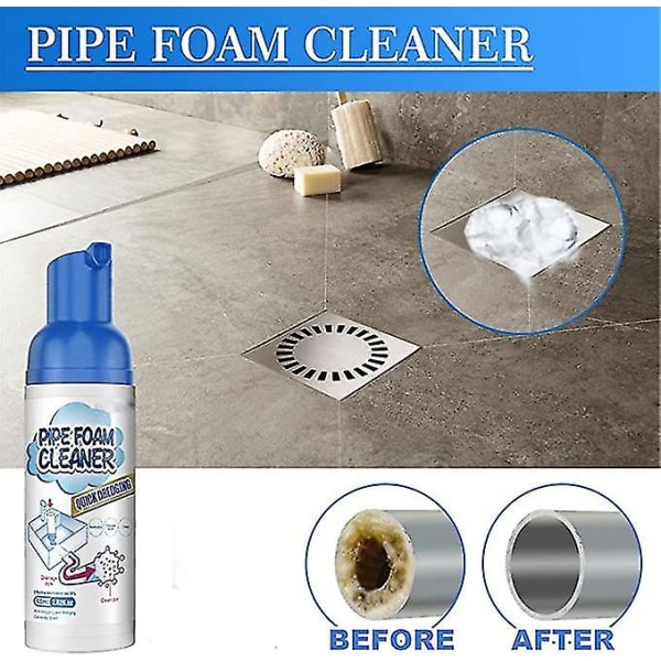 Drain Pipe Foam Cleaner, Pipe Dredge Deodorant Clog Remover