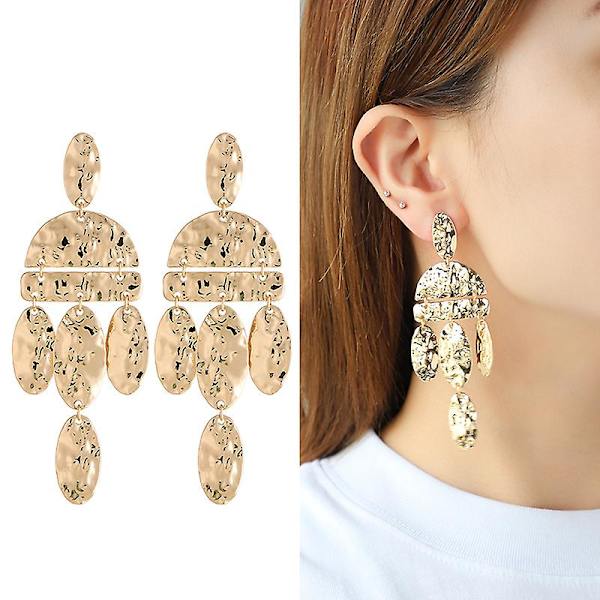 Hip Hop Överdrivna Oregelbundna Örhängen Kvinnor Europeiska Och Amerikanska Gränsöverskridande Mode Legering Färg Diamant Örhängen（WXE05465）