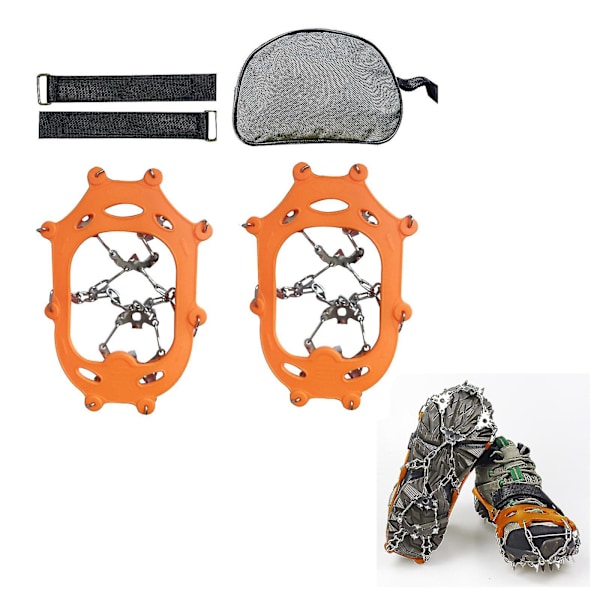 Crampons Ice Cleats Traction For Boots 24 Spikes Crampons Safe Protect For Hiking Walking Climbing Fishing Mountaineering