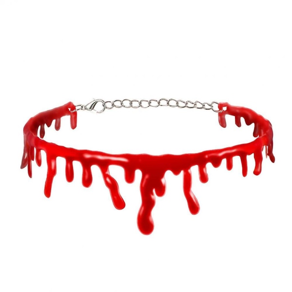 1 stk Halloween Horror Blood Drip Halskjeder Blod Vampyr Kostyme Halskjeder