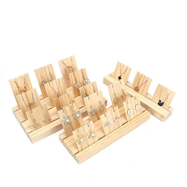 Örhänge smycken hängare arrangör hållare smycken rack hängare förvaring display stativ hål trä bas för hem butik inredning