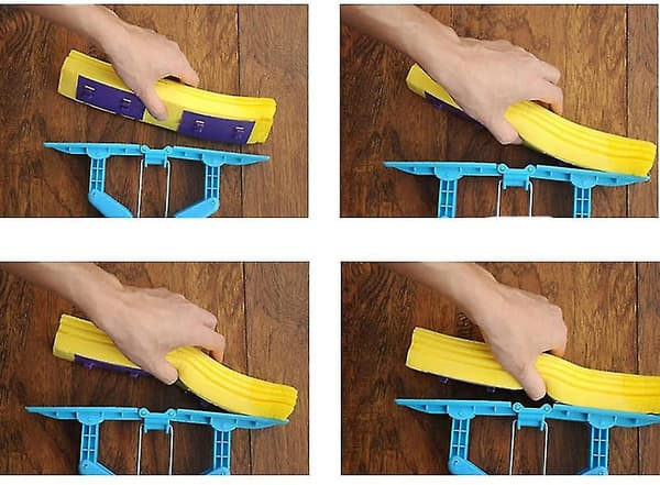 Moppehode Refills Absorberende Svamp, Moppehode, Kostespader -pakke med 3 Erstatningssvamp Pads Mop Grå