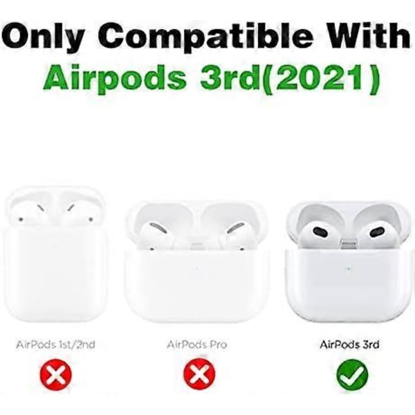 Fodral för Airpods 3 3:e generationen Söt Mjuk Silikon 3D Rolig Kul Karaktär för Air pod 3 (2021) Omslag Kawaii Mode Designer Cartoon Ring Kit Fodral