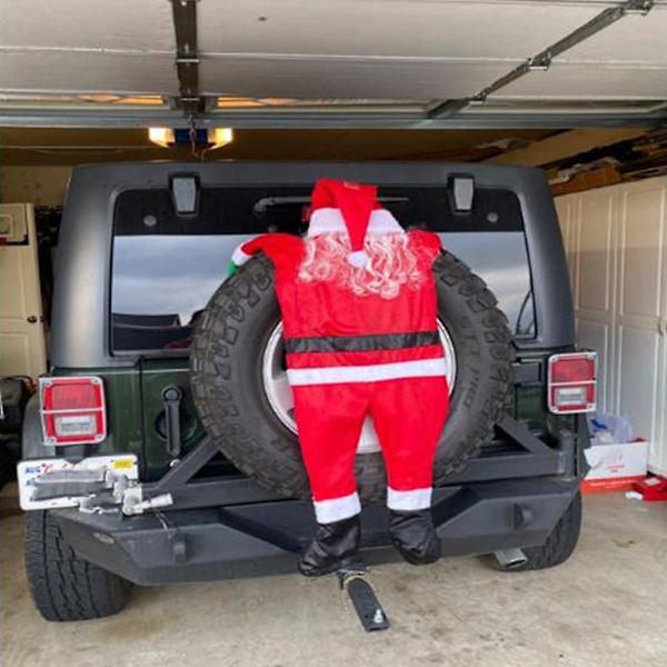 Sammets-Tomte Klättrade Upp På Väggen För Att Dekorera Kläder, Hänga Smycken Och Julpresenter 110cm