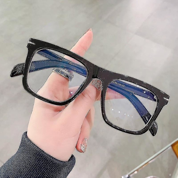 Anti Blue Rays -lasit miehille ja naisille - Neliömäiset kirkkaat tietokonelasit 2022 - Sinistä valoa estävät silmälasien kehykset