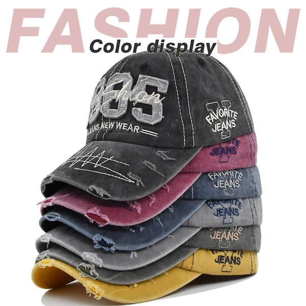 1985 Broderte Baseball Cap Ripped Patch Broderte Baseball Cap Brev Broderte Cap Retro Cap