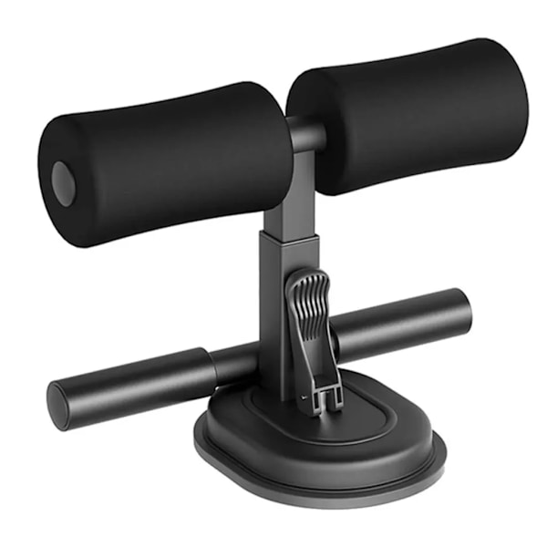 Sit-Up Bar Abdominal Trainer, Sport Ab Abdominal Muscle Trainer Self-Suction Sit-Up Bar, (Full Black)